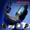 Dual Motor Silicone Anal Plug Prostate Stimulator Penis Ring Retractable Male Masturbator Vibrating Butt Plug Sex Toys for Man