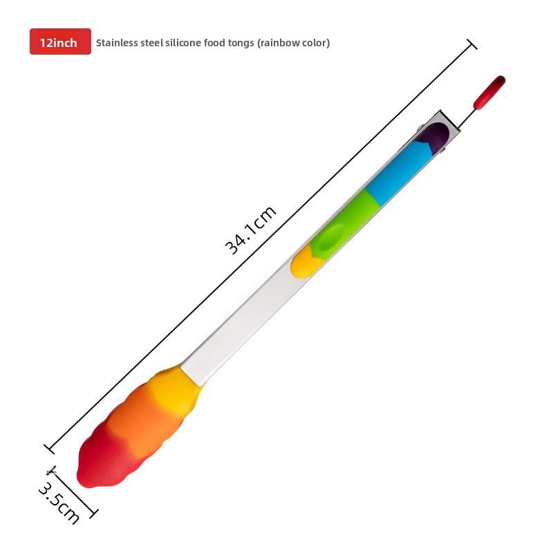 Silicone Food Tongs With Nonslip Grip For Grilling And Baking