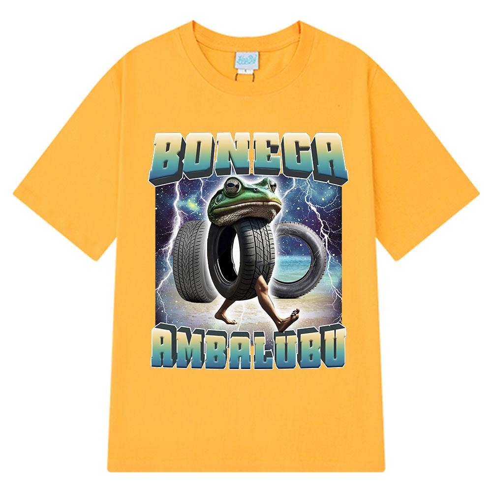 Boneca Ambalabu Italian Brainrot Funny Frog Meme Tshirt Unisex Unisex Hip Hop Fashion Clothing Tshirts Cotton T Shirt Streetwear