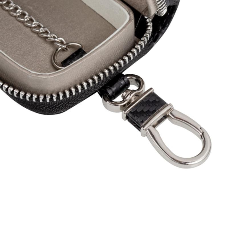 Car Key Signal Blocker Case Faraday Box Anti-Theft Anti-Hacking RFID Signal Blocking Bag PU Leather Pouch Case Blocker Key Fob