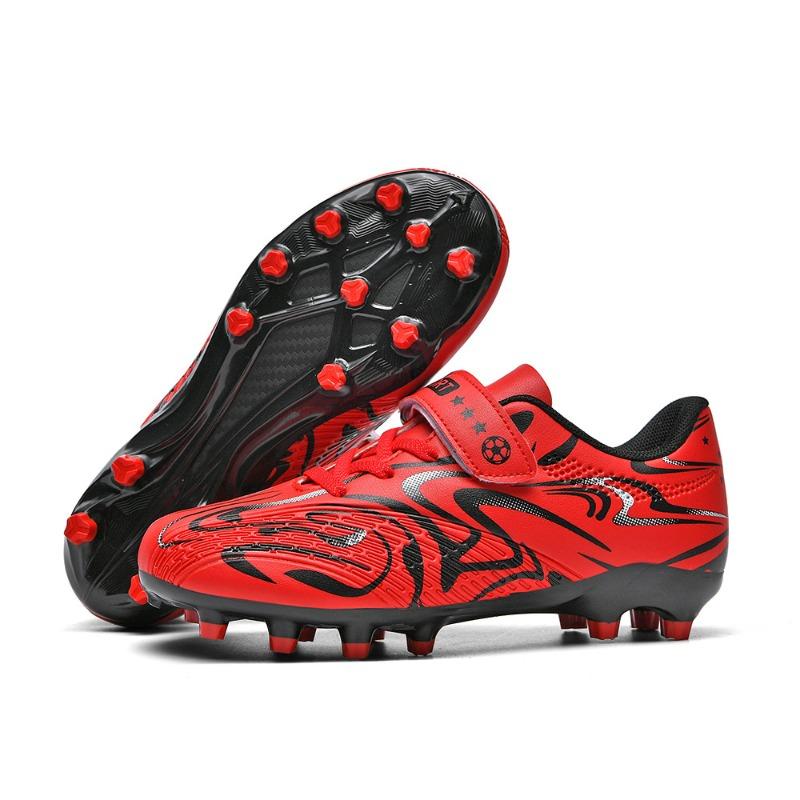New small size Velcro football shoes boys and girls game broken nails primary and secondary school students free lace-up training football shoes