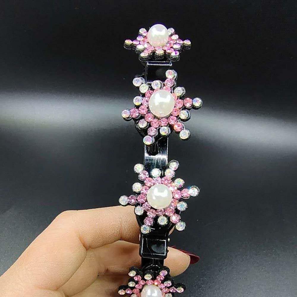Sweet Hair Bands with Clips Snowflake Star Hairband Twinkle Rhinestone Bangs Clip Headband  Daily