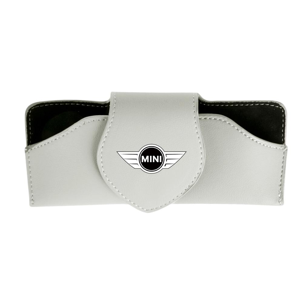 Leather Car Glasses Frame Sun Visor Sunglasses Storage Holder For Mini Cooper JCW Works F54 F55 F56 F57 F60 R50 R52 R53 R55 R56
