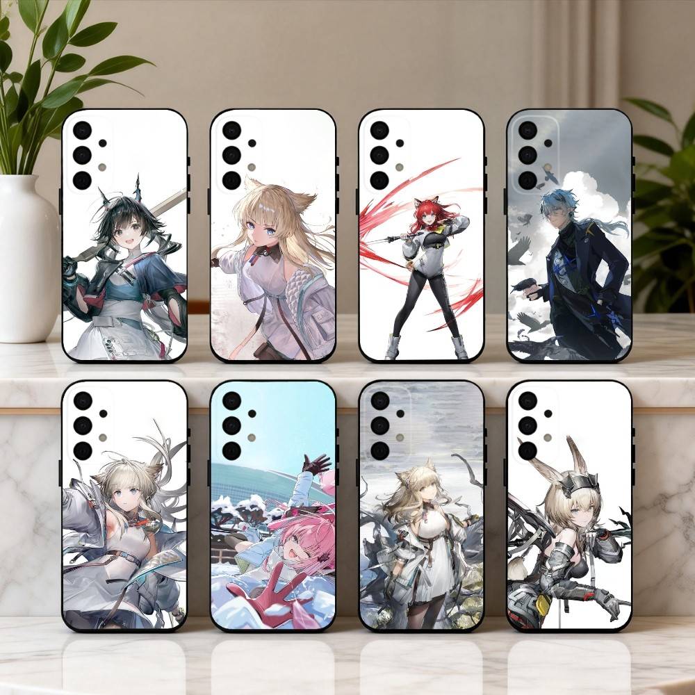A-Arknight-T E-Enfield G-Game Black Shell Phone Case For Samsung Galaxy A73,A72,A71,A70,A53,A52,A51,Soft Silicone Black Cover
