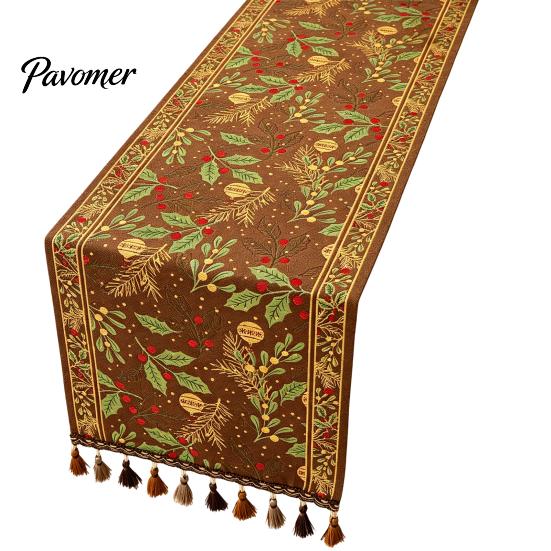 Stylish Dining Room Accessory Christmas Table Runner, Durable Decorative Stitching Decoration, Protects from Hot Sturdy Stitched Runner Pans