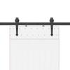 Vidaxl System for Sliding Door Installation, 213.5 Cm, Steel, Black
