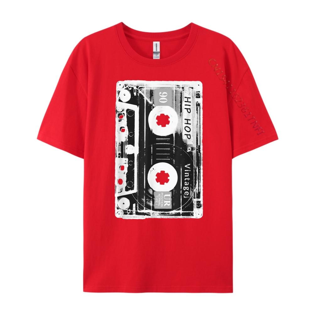 Винтажная Музыкальная Кассетная Лента 80-е 90-е Розовые Графические Футболки Мужская Одежда Топы Футболки День Отца Роскошная Одежда S