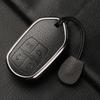 Custodia Cover Guscio Portachiavi Auto in Metallo e Pelle Fob Per Maserati Ghibli Levante Grancabrio Quattroporte Gt Granturism