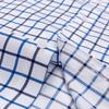 Men's Plaid Spread Collar Wrinkle-Free Long Sleeve Button-Down Shirt, 100% Cotton Regular Fit Business Casual Formal Office Wear