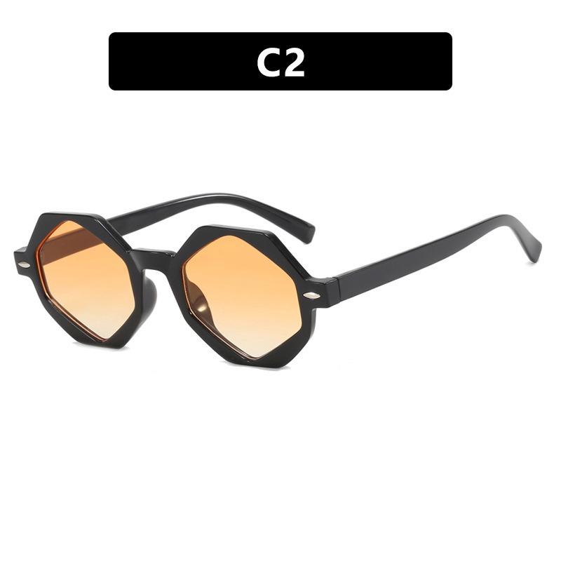 Polygon Retro Cat Eye Sunglasses Women Men High End Trend Sun Glasses Seaside Party Driving Glasses