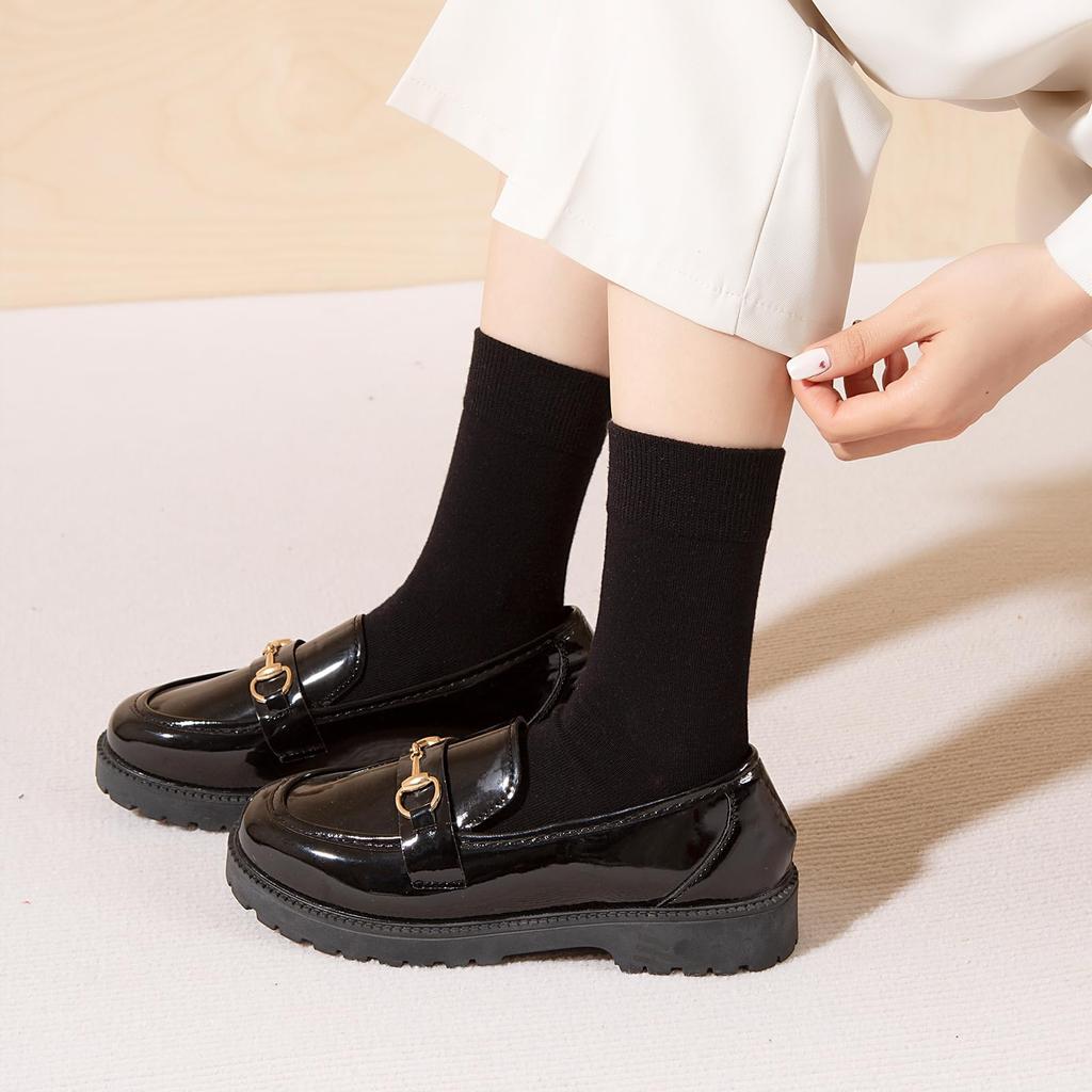 Josnown Combed Suitable for All Cute for Business and Casual Sizes Women's 5-Pair Socks, Cotton, Sweat-Absorbent, Deodorizing, Breathable, Seasons,