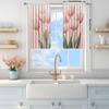 2 Piece Pink Tulip Curtains for Family and Friends   Sunshade and Privacy-protecting Pole-style Curtains