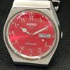 VINTAGE SEIKO 5 AUTOMATIC 6309A JAPAN MENS ARABIC RED COLOR DIAL WATCH A701664-5 R206c-a701664
