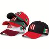 Mexico M Letter Embroidered Baseball Cap Adjustable Cotton Polyester Blend Sunhat For Men Women Kids