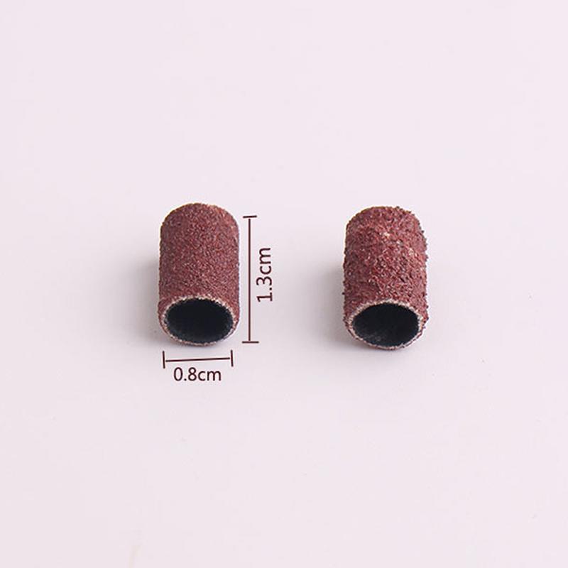 75/210Pcs/Box Sanding Cap Bands For Electric Manicure Machine 180/120/80 Grit Nail Drill Grinding Bit Files Pedicure Tool Set