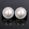 Jewelry Copper Bottom Gold-Plated Pearl Exaggerated Large Stud Earrings Female 25Mm