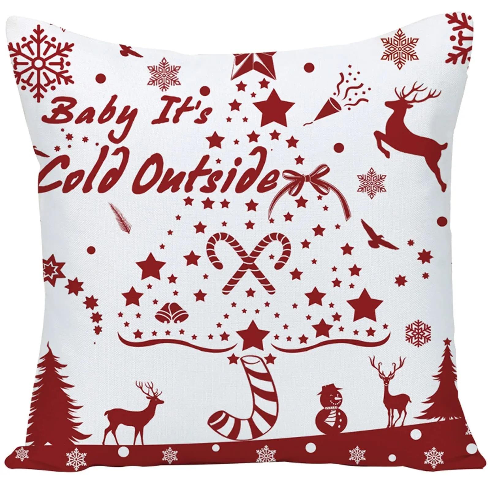 

Наволочки с рождественской тематикой Аксессуары для автомобиля Офис Санта-Клаус Гостиная Диван Домашние наволочки 40x40cm