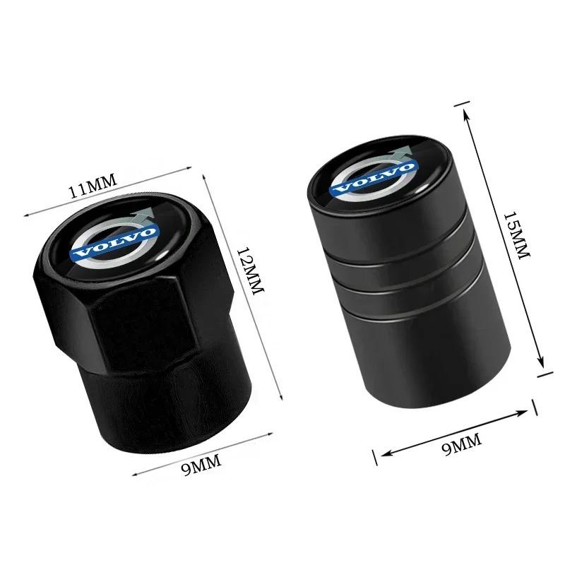 4 Piezas/Set Tapones Metálicos para Válvulas de Neumáticos de Rueda de Coche para Volvo Volvo XC90 S60 V40 XC60 S80 S40 V70 V50 S90 T6 V60 V90 XC40