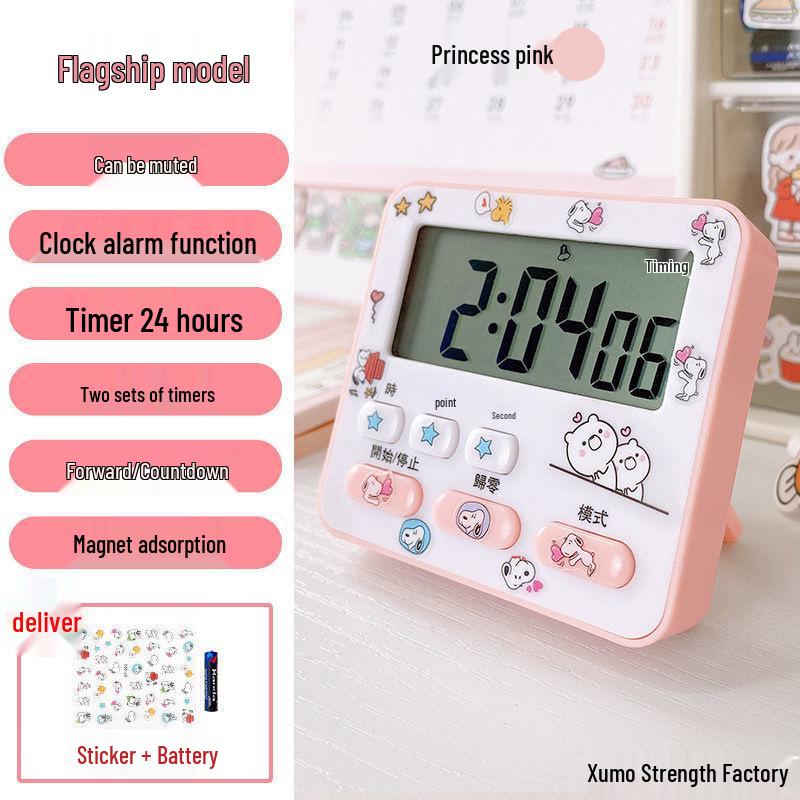 Dual-use Timer: Learning, Time Management & Kitchen Alarm Clock for Students & Children
