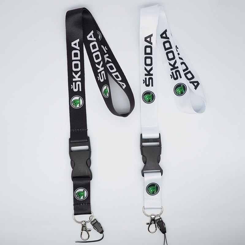 CAPR9 Nylon Lanyard Neck Rope Car Keychain Key Chain Holder For Skoda Kodiaq Octavia 2 3 Yeti Karoq Rapid Fabia Scala A5 Accessories