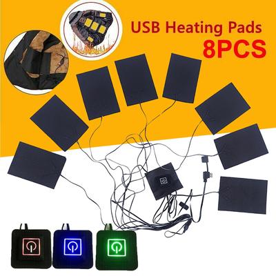 8in1 Electric Vest Heater Warm Cloth Jacket - USB Thermal Heated Pad Body Warmer