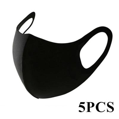 5PC Reusable Ice Silk Face Masks - Dustproof Washable Unisex Adult/Child Outdoor Travel Protection