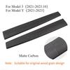 For Tesla Model 3 Y -2024 Car Dashboard Cover Carbon Fibre ABS Door Dash Trim Panel Interior Accessories Sticker Car Gadgets