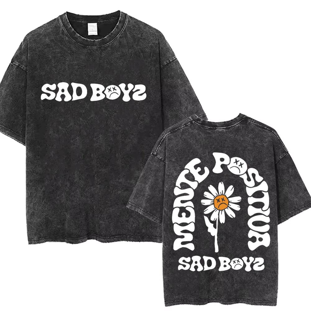 Washed Vintage Junior H Sad Boyz Tour T Shirts Men Women Hip Hop Fashion Tshirt Mens Oversized Crewneck Short Sleeve Tshirts