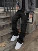 European and American Men's Splicing Slim-fitting Jeans Micro-pull Pants Handsome Denim Trousers