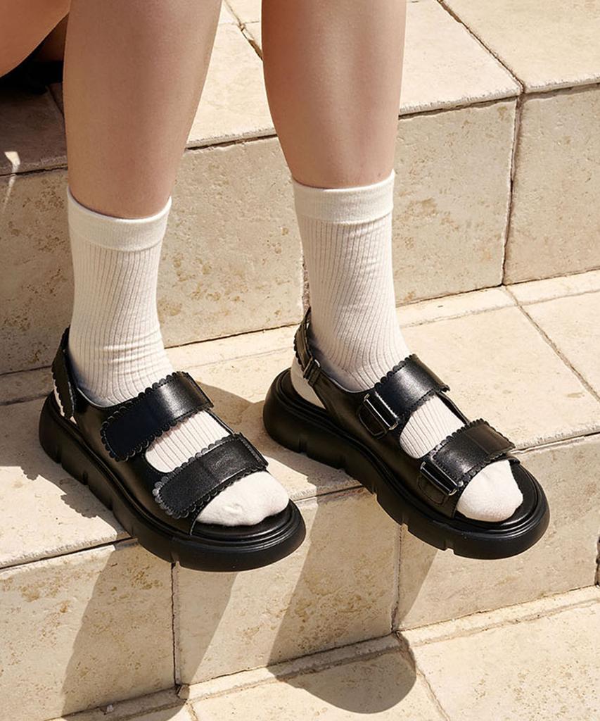 Mac Moc Puff Casual Platform Velcro Sandals_2 Colors (4.5Cm)