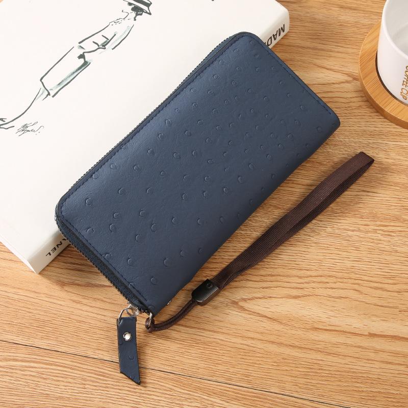 PU Ostrich Pattern Handbag for Women, High-end Fashion Handbag, Long Wallet