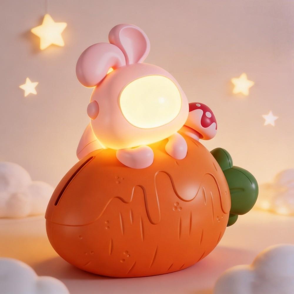 Multi-purpose Rabbit Coins Saving Box Cartoon Spaceman Night Lamp Cute Piggy Money Bank  Children