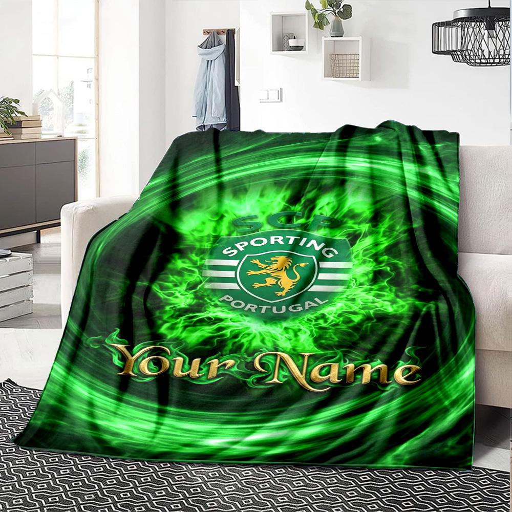 Name Custom Sporting CP Print Flannel Blanket High Quality Warm Comfortable Cover for All Seasons Perfect for Gifts Home Decor