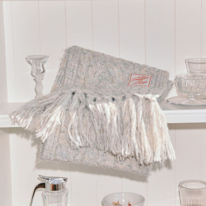 SNUGGIEST Cable Knit Muffler [Cygnet Grey]