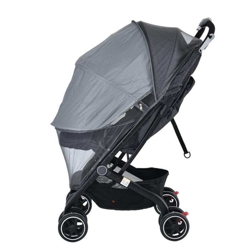 

Newborns Baby Fly Netting Pram Cart Sunshade Cover for Infants Pushchairs Feature Two Way Zippered Closure темно-серого