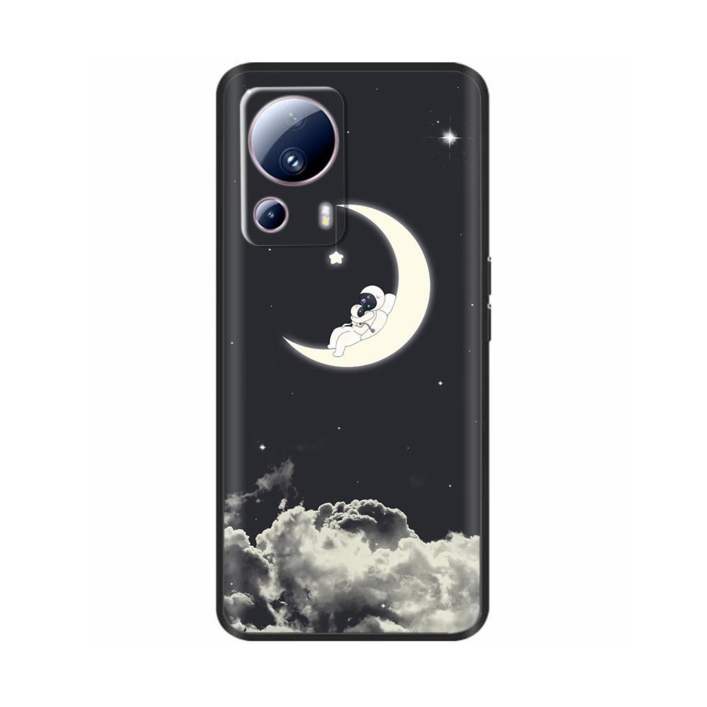 For Xiaomi 13 Lite Case For Xiaomi Mi 13 Lite 5G Flower Soft Liquid Silicone Cover For Xiaomi13lite Protection Back Cover Fundas