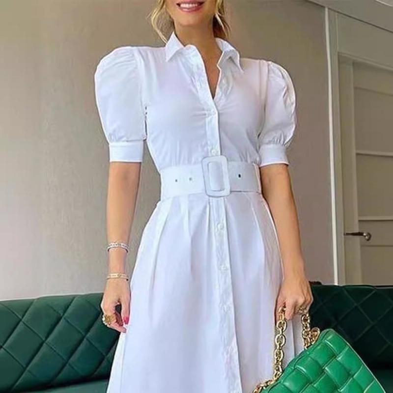 Women's Style Commuter Short Sleeve Swing Dress