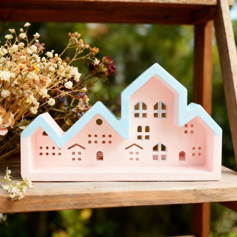 Creative Keyring Castes Molds Sturdy Silicone House Shpe Stylish Molds for Customes Name Craft Supplies Daily Use