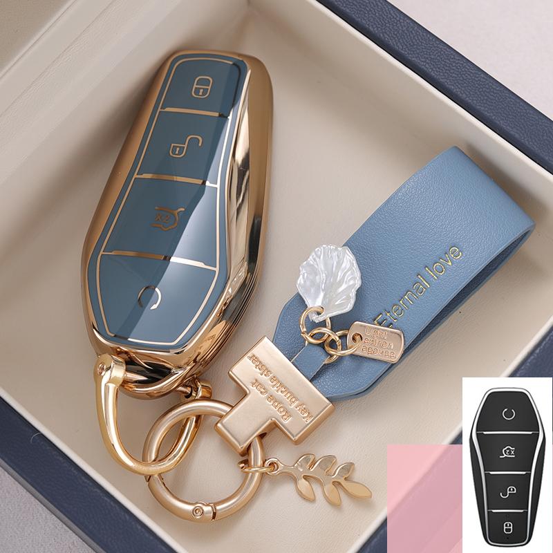 TPU Car Key Case Cover For BYD Han Ev Tang Dm/Qin PLUS/Song Pro/MAX/Yuan Dolphin E2 Protector Auto Key Car Accessories