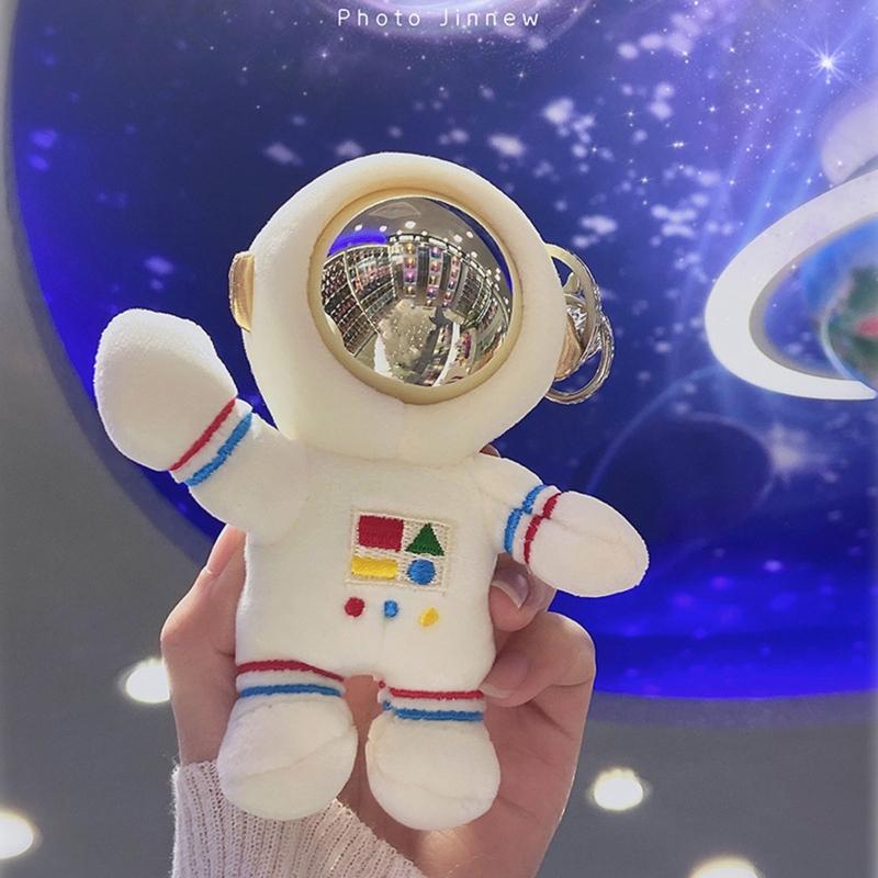 Süßer Plüsch-Astronauten-Schlüsselanhänger Astronaut Weltraum Für Männer Frauen Anime Autozubehör Schultaschen-Anhänger Geschenk für Erwachsene Kinder