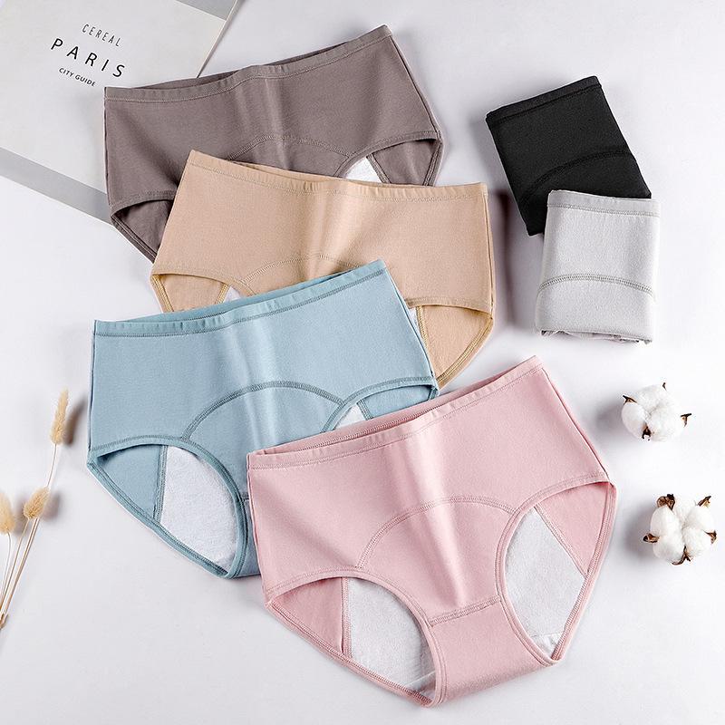 Plus-Size Women's Cotton Menstrual Underwear - Leakproof Period Panties
