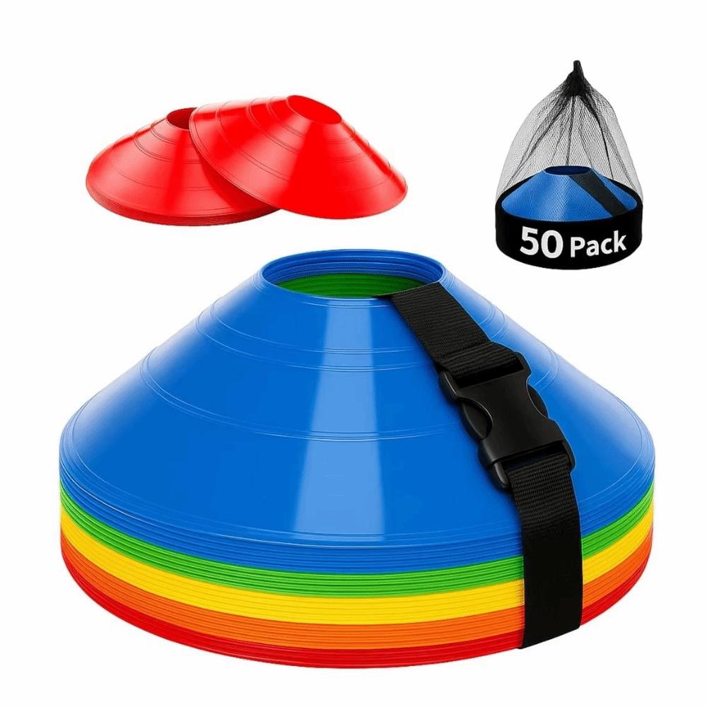 25/50Pcs Colorful Training Marker Cones Durable Soccer Cones  Football Training Equipment