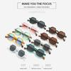 Vintage Polygon Sunglasses for Women Men Fashion Hexagon Clear Ocean Lens Shades UV400 Rivets Sun Glasses Summer Eyewear