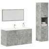 VidaXL Bathroom Furniture Set 3 Pcs Concrete Grey 3324869