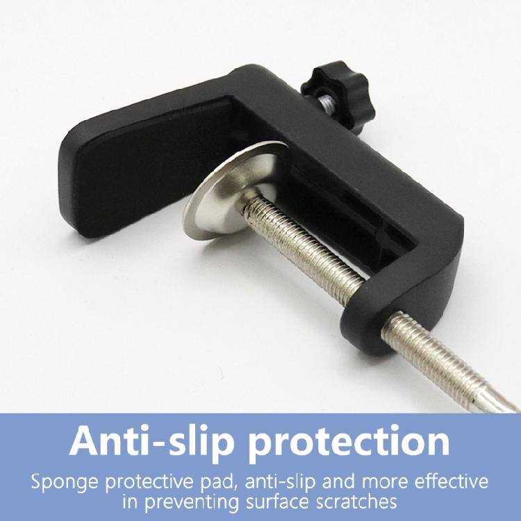 Aluminum Alloy Microphone Stand Table Mount Clamp With Stable Base For Easy Positioning Heavy Duty C Clamp Mount