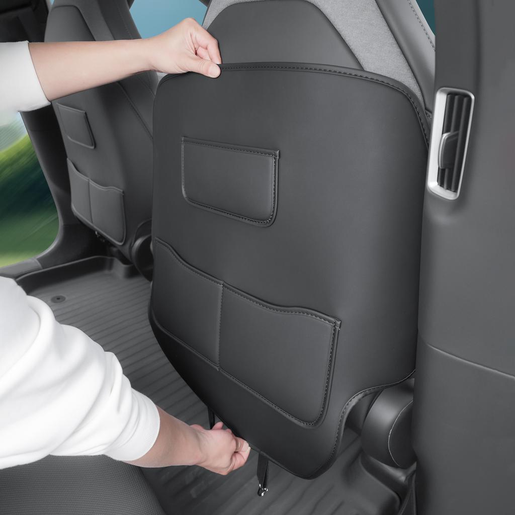For 6-seater Tesla Model YL seat anti kick pad, Model Y L first row seat backrest protection pad, child anti kick pad, 2pcs