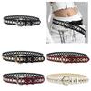 Skinny Waist Chain Unique Buckle PU Belt for Women Proms Stage and Club Party Casual Wear Elaborate Jewelry