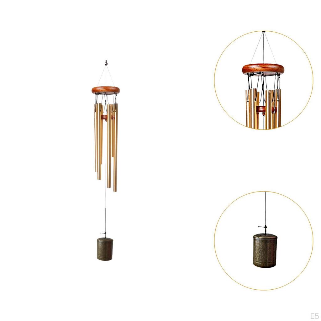 Metal Wind Chime 26 inch Waterproof Deep Tone Hanging Ornament Memorial Windchime for Outdoor Sister