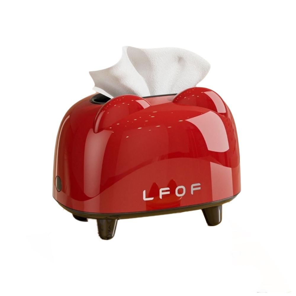 

Built-in Spring Bear Tissue Box Large Capacity Napkin Holder Tissue Storage Box Kitchen червоний