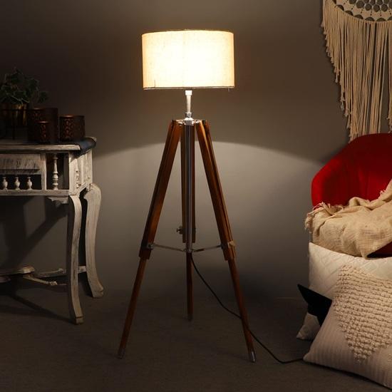 Stojací lampa Dřevěný stojan pouze, Kovová konstrukce Více možností stylu pro Obývací pokoj, Ložnici, Dekoraci domácí kanceláře